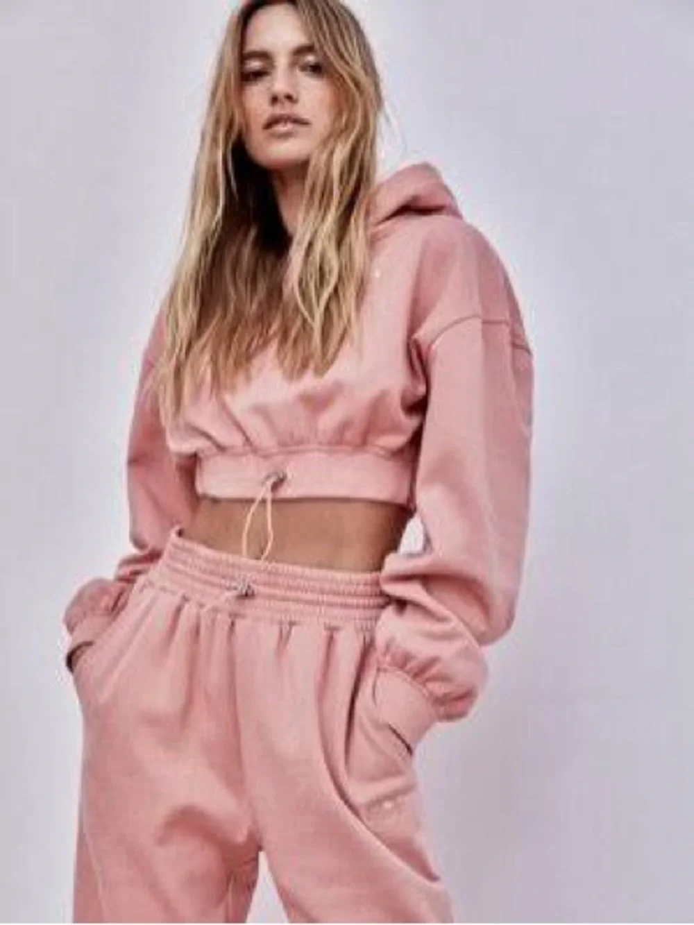 FOR LOVE AND LEMONS X VICTORIA SECRET JOSIE CROPPED HOODIE SWEATSHIRT